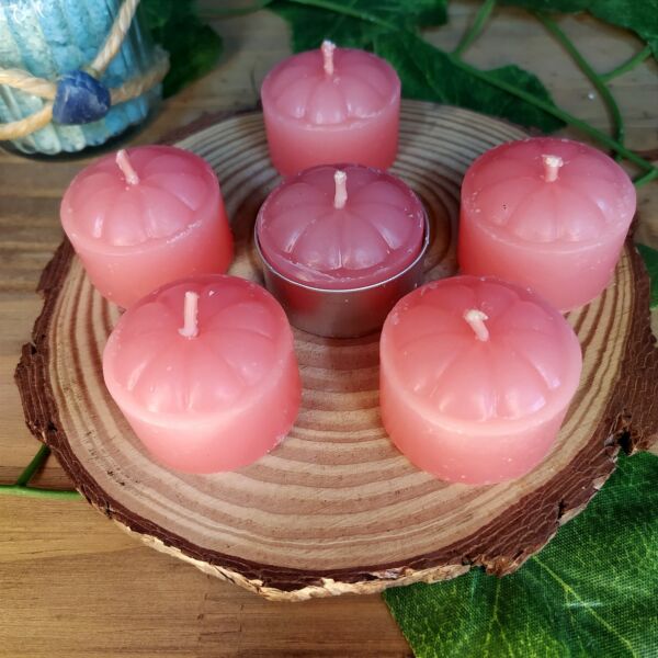 VELA RECHOUD ROSA CLARO COM AROMA DE ALFAZEMA PACOTE COM 6 UNIDADES - SANTA TEREZINHA