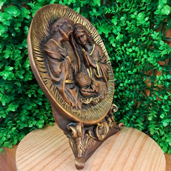 IMAGEM EM GESSO PRATO SAGRADA FAMÍLIA 29CM - Imagem 2