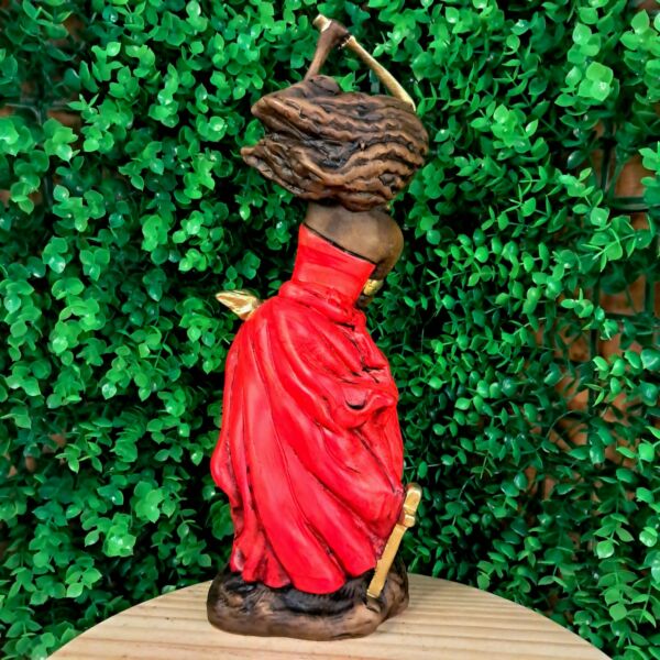 IMAGEM EM GESSO ORIXÁ IANSÃ ENVELHECIDA 34CM - Imagem 3