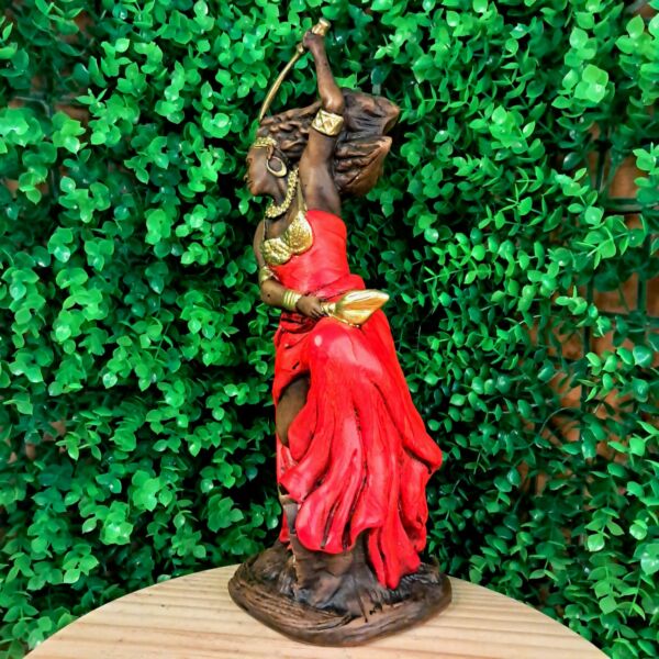 IMAGEM EM GESSO ORIXÁ IANSÃ ENVELHECIDA 34CM - Imagem 2