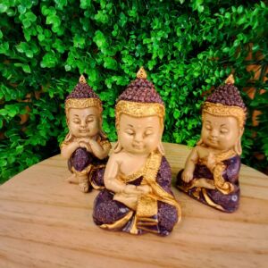 TRIO DE BUDAS DA HARMONIA ROXO 11CM
