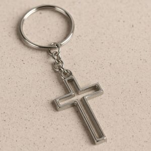 CHAVEIRO CRUCIFIXO VAZADO PRATA