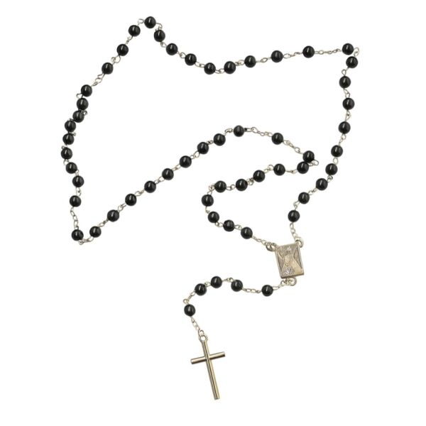 TERÇO DE PREDAS HEMATITA 8MM NOSSA SENHORA APARECIDA - Imagem 2