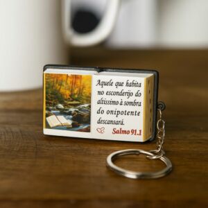 CHAVEIRO MINI BIBLIA COM VERSICULO DIVERSOS - LEMBRANCINHAS