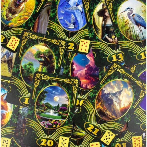 BARALHO CIGANA ESMERALDA 36 CARTAS ARCANOS MAIORES E MANUAL EXPLICATIVO - Imagem 7