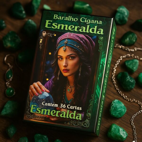 BARALHO CIGANA ESMERALDA 36 CARTAS ARCANOS MAIORES E MANUAL EXPLICATIVO