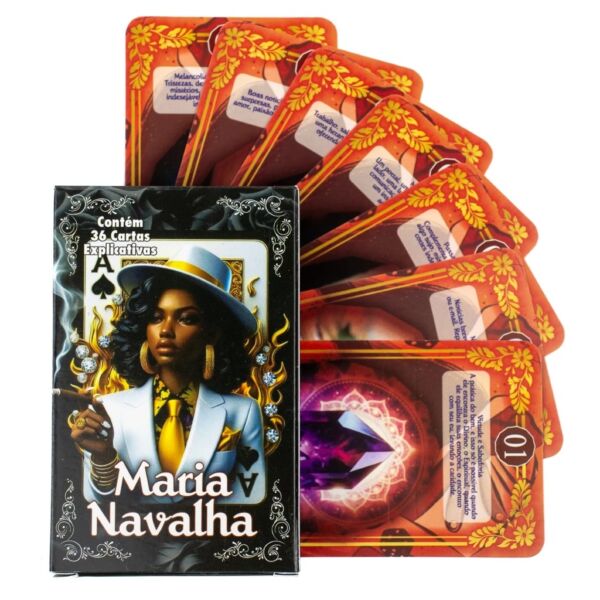TAROT DA MARIA NAVALHA 36 CARTAS ARCANOS MAIORES AUTO EXPLICATIVAS - Imagem 5