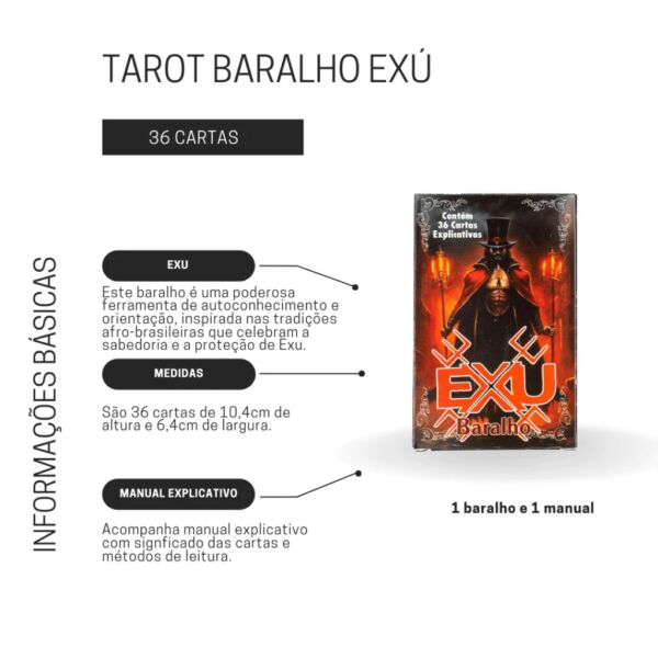 TAROT DE EXU 36 CARTAS ARCANOS MAIORES AUTO EXPLICATIVAS - Imagem 6