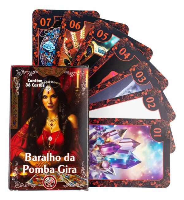 BARALHO DA POMBA GIRA COM 36 CARTAS ARCANOS MAIORES E MANUAL EXPLICATIVO - Imagem 3