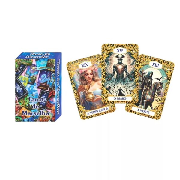 BARALHO TAROT DE MARSELHA COM 22 CARTAS ARCANOS MAIORES E MANUAL EXPLICATIVO - Imagem 3