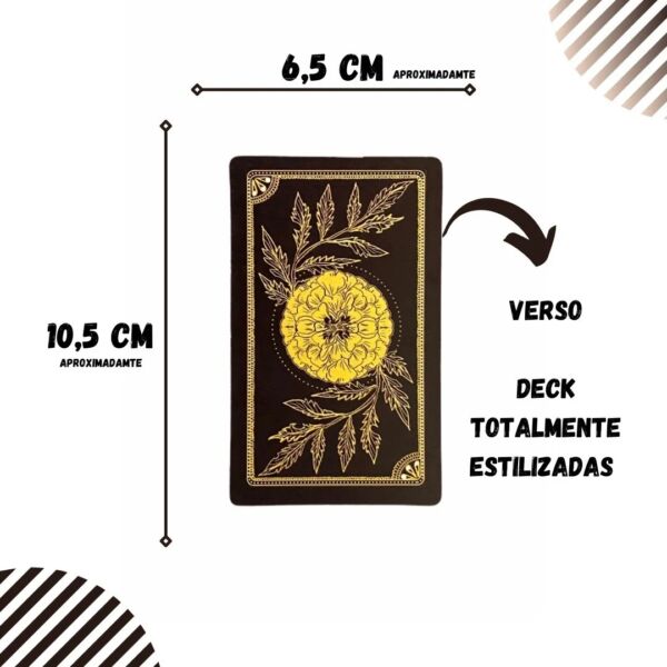 O TAROT NEGRO COM 22 CARTAS ARCANOS MAIORES E MANUAL EXPLICATIVO - Imagem 4