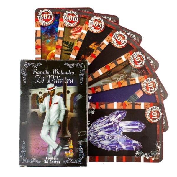 BARALHO MALANDRO ZÉPILINTRA COM 36 CARTAS ARCANOS MAIORES E MANUAL EXPLICATIVO - Imagem 2