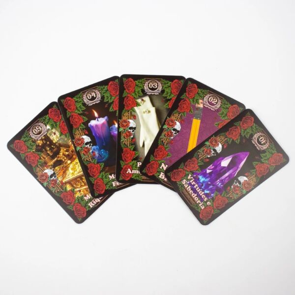 BARALHO DA ROSA CAVEIRA COM 36 CARTAS ARCANOS MAIORES E MANUAL EXPLICATIVO - Imagem 5