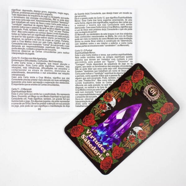 BARALHO DA ROSA CAVEIRA COM 36 CARTAS ARCANOS MAIORES E MANUAL EXPLICATIVO - Imagem 4