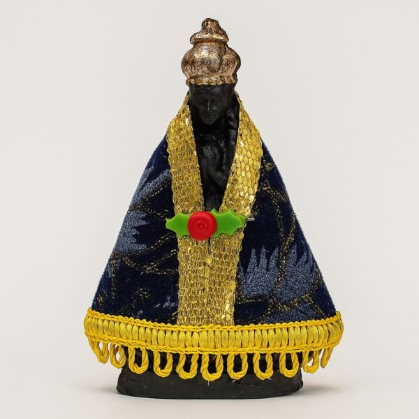 MINI IMAGEM NOSSA SENHORA APARECIDA DE PLÁSTICO COM MANTO AZUL 7CM