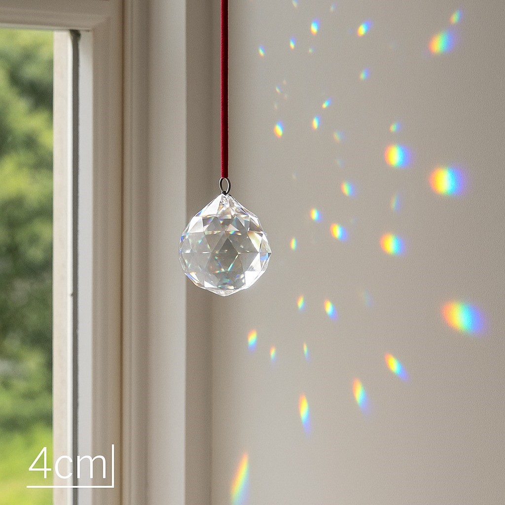 FIO COM CRISTAL MALTIFACETADO 4CM LEGÍTIMO K9 FENG SHUI