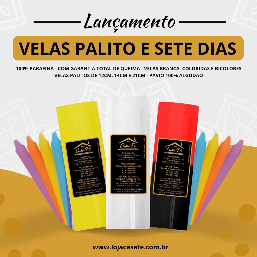 VELA SETE DIAS 260G CASA FÉ - Imagem 2
