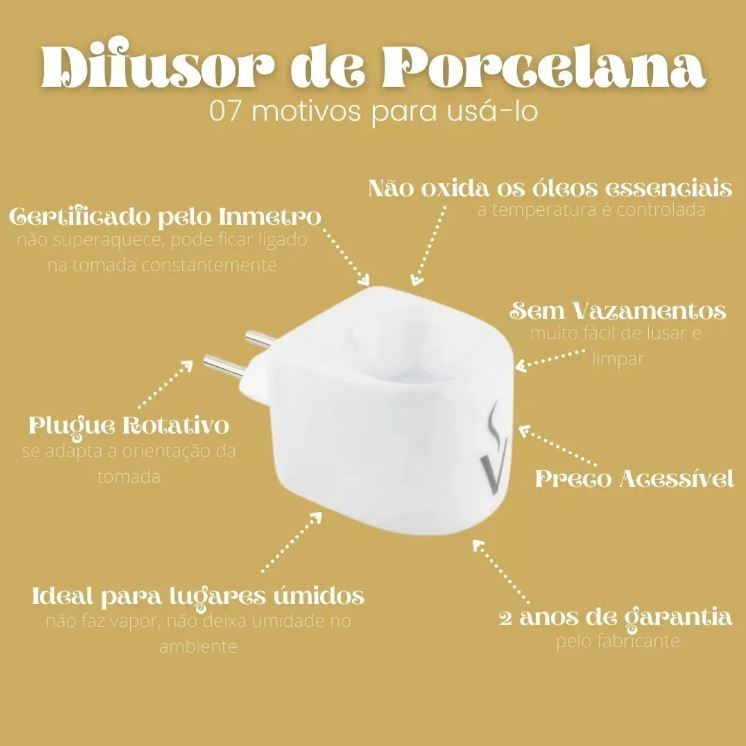 KIT AROMATIZADOR ELÉTRICO ORIGINAL BRANCO + ESSÊNCIA LAVANDA - VIA AROMA - Imagem 2