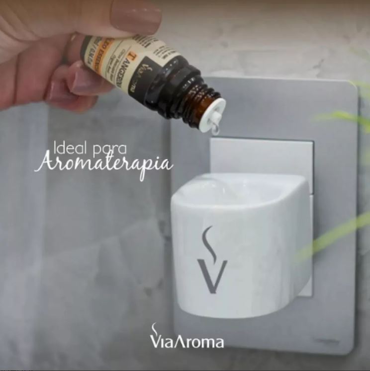 KIT AROMATIZADOR ELÉTRICO ORIGINAL BRANCO + ESSÊNCIA LAVANDA - VIA AROMA - Imagem 3