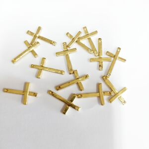 MEDALHA DE ALUMÍNIO - CRUZ DOURADA