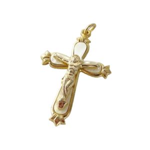 PINGENTE DOURADO CRUCIFIXO MODELO 003