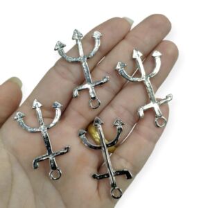 PINGENTE TRIDENTE DE POMBA GIRA NÍQUEL (7555) - UNIDADE