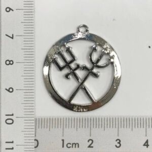 PINGENTE REDONDO TRIDENTES CRUZADOS (7565) - UNIDADE