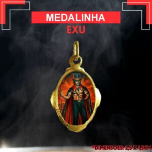 PINGENTE FOLHEADO EXU - UNIDADE