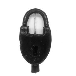 VELA DE MAGIA CADEADO PRETO 11CM