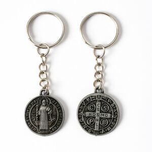 CHAVEIRO DE METAL MEDALHA DE SÃO BENTO