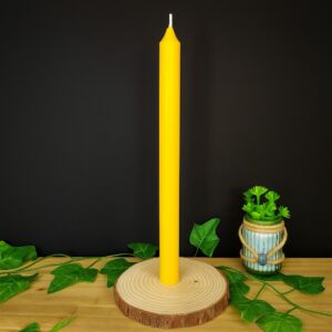 VELA LITÚRGICA AMARELA 22X300MM 100G - CASA FÉ