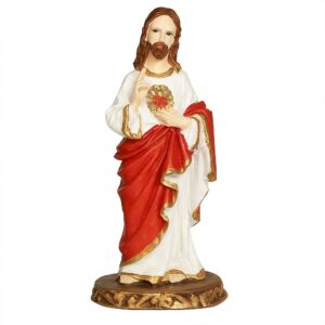 IMAGEM EM RESINA SAGRADO CORAÇÃO DE JESUS 13CM