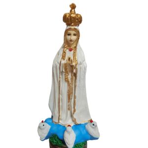 IMAGEM EM RESINA NOSSA SENHORA DE FÁTIMA 13CM