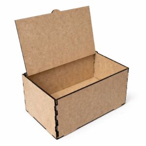 CAIXA PORTA OBJETOS BAÚ EM MDF 10X10X15CM