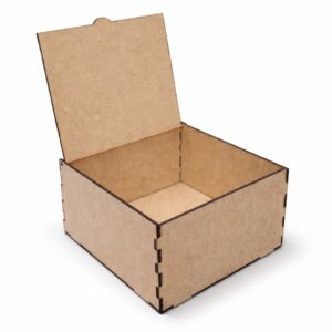 CAIXA PORTA OBJETOS BAÚ EM MDF 10X20X20CM