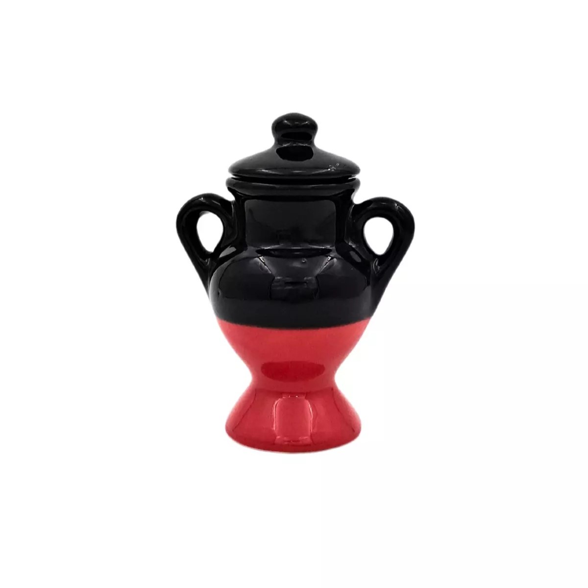 QUARTINHA MINI COM ASA BICOLOR VERMELHA E PRETA12 CM MODELO 511