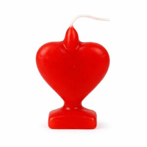 VELA DE MAGIA DE CORAÇÃO VERMELHO 8CM