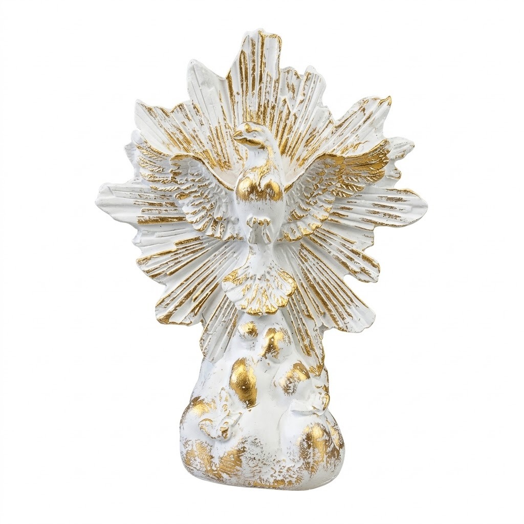 IMAGEM EM GESSO DIVINO ESPIRITO SANTO 18CM