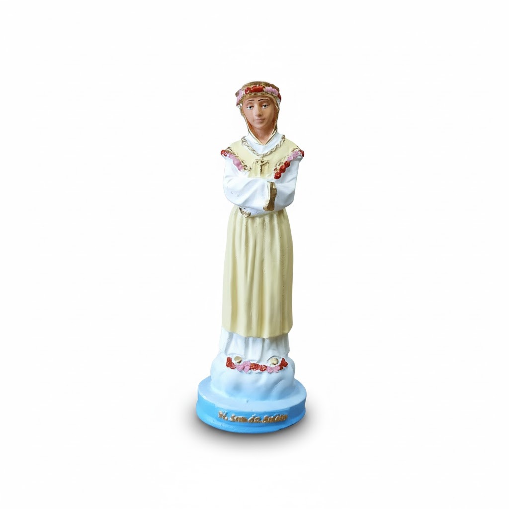 IMAGEM EM GESSO NOSSA SENHORA DE SALETTE 19CM