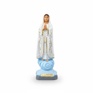 IMAGEM EM GESSO NOSSA SENHORA DE FÁTIMA 21CM