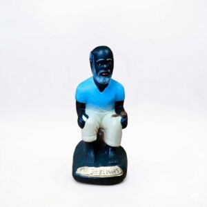 IMAGEM EM GESSO PRETO VELHO PAI JEREMIAS 16CM