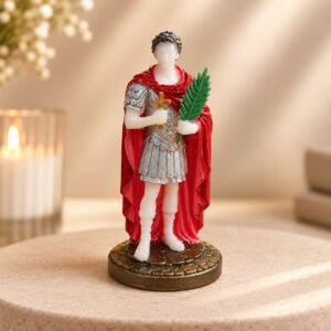 IMAGEM SANTO EXPEDITO PREMIUM MINIATURA 7CM COLORIDO - LEMBRANCINHA CASAMENTO BATIZADO CRISMA COMUNHÃO
